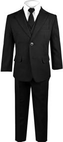img 4 attached to Black Bianco Boys Solid Suit Boys' Clothing