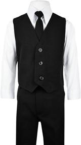 img 3 attached to Black Bianco Boys Solid Suit Boys' Clothing