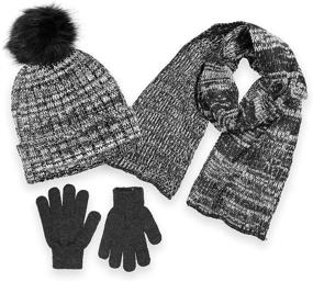 img 1 attached to 🧣 Stay Warm in Style with Polar Wear Scarf Gloves Black - Boys' Cold Weather Accessories