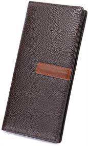 img 4 attached to 👝 Genuine Leather Credit Bifold - Optimized for Blocking