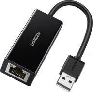 🔌 fast and reliable ugreen ethernet adapter - usb 2.0 to 10/100 network rj45 lan wired adapter for nintendo switch, macbook, windows, and more - asix ax88772 chipset - black logo