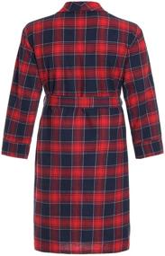 img 3 attached to 👘 Comfortable and Stylish: Latuza Men's Cotton Flannel Robe - Perfect for Relaxing in Style