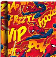 cosmic spiderman theme wrapping paper logo