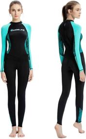 img 4 attached to 🏊 Dive Skins Full Body Swimsuit Wetsuit Scuba Rash Guard Diving Suit: Ultimate UV Protection & Quick Dry Sunsuit for Women, Men, and Adults - Perfect for Surfing, Snorkeling, and Kayaking