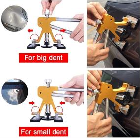 img 3 attached to 🔧 GLISTON Paintless Dent Puller Kit - Premium Golden Dent Remover Tools Set, 35pcs Adjustable Width Dent Repair Tools for Car, Ideal for DIY Auto Body Dent Repair