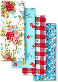 img 2 attached to The Pioneer Woman Sweet Rose Kitchen Towels: 4-Piece Set for Stylish and Practical Kitchen Cleanup