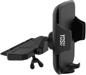 img 4 attached to 📱 YOSH CD Car Phone Mount: Secure CD Slot Holder for iPhone 12, Samsung Galaxy, Pixel 4, and More