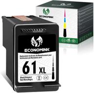 🖨️ high-quality economink remanufactured ink cartridge | hp 61xl 61 xl black replacement | compatible with envy 4500, deskjet 2512, officejet 4630 printer | 1-pack logo