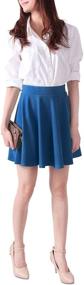 img 2 attached to 👗 Trendy and Versatile: HDE Women's Pleated Flared Skater Skirt