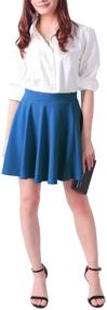 img 3 attached to 👗 Trendy and Versatile: HDE Women's Pleated Flared Skater Skirt