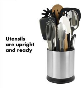 img 2 attached to 🔪 Efficiently Organize Your Utensils with the OXO Good Grips Stainless Steel Rotating Utensil Holder