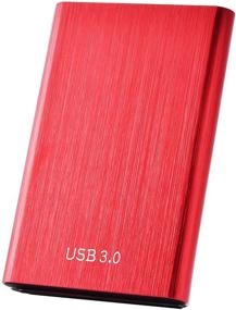 img 4 attached to 💻 1TB Red Portable Slim External Hard Drive for PC, Laptop, and Mac