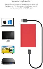 img 1 attached to 💻 1TB Red Portable Slim External Hard Drive for PC, Laptop, and Mac