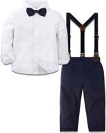 👔 stylish toddler suits for boys: bearer outfits boys' clothing sets logo