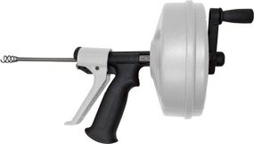 img 3 attached to DrainX SPINFEED 50 Foot Drum Auger: Manual or Drill Powered Plumbing Snake - Auto Extend/Retract, Gloves & Storage Bag Included