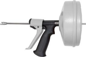 img 2 attached to DrainX SPINFEED 50 Foot Drum Auger: Manual or Drill Powered Plumbing Snake - Auto Extend/Retract, Gloves & Storage Bag Included