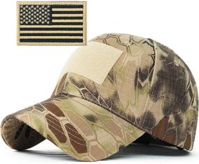 img 3 attached to 🐍 REDSHARKS Snake Camo Baseball Cap - American Flag USA Tactical Military Hat for Shooting & Hunting