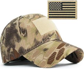 img 4 attached to 🐍 REDSHARKS Snake Camo Baseball Cap - American Flag USA Tactical Military Hat for Shooting & Hunting