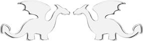 img 4 attached to 🐉 Hypoallergenic Stud Earrings: Chic Chengxun Dragon Outline in a Simple Plain Design - Abstract Jewelry