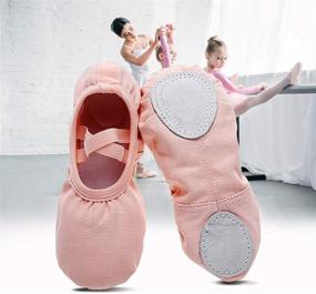 img 1 attached to 🩰 DKZSYIM Women's Ballet Dance Shoes: Split Sole Slipper for Yoga, Gymnastics, and Studio