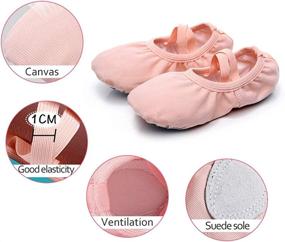 img 3 attached to 🩰 DKZSYIM Women's Ballet Dance Shoes: Split Sole Slipper for Yoga, Gymnastics, and Studio