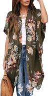 stylish women's floral 🌸 kimono cardigans: trendy sleeve women's clothing logo