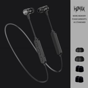 img 3 attached to 🎧 Накладные водонепроницаемые Bluetooth наушники HQMAX - Беспроводные наушники для спорта с микрофоном, батареей на 8+ часов, HiFi басами и стереосистемой, отличные для тренировок в зале, занятий спортом и бега (черные).