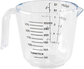 img 3 attached to 🔍 Clear Plastic Measuring Cup with Handle and Pour Spout - HOME-X Big Number (1 1/2 Cups)