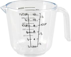 img 4 attached to 🔍 Clear Plastic Measuring Cup with Handle and Pour Spout - HOME-X Big Number (1 1/2 Cups)