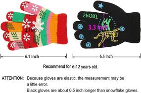 img 2 attached to 🧣 Warm and Safe: Children's Knitted Stretchy Anti-Slip Accessories for Cold Weather