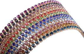 img 2 attached to 💎 KAOYOO 12 Yards Crystal Rhinestone Chain Trim: A Sparkling DIY Essential for Sewing, Crafts & Decorations (1 Yard Each, SS06/2.0mm/0.08")