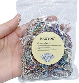 img 1 attached to 💎 KAOYOO 12 Yards Crystal Rhinestone Chain Trim: A Sparkling DIY Essential for Sewing, Crafts & Decorations (1 Yard Each, SS06/2.0mm/0.08")