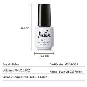 img 1 attached to 💅 Belen Gel Nail Polish Set: 8 Tiny Bottles of Soak Off Gel Polish with UV LED Nail Light Lamp - 7ML