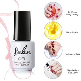 img 2 attached to 💅 Belen Gel Nail Polish Set: 8 Tiny Bottles of Soak Off Gel Polish with UV LED Nail Light Lamp - 7ML