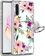 🌸 stylish small flowers giika galaxy note 10 case - heavy duty shockproof protection for women and girls logo