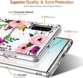 img 1 attached to 🌸 Stylish Small Flowers GiiKa Galaxy Note 10 Case - Heavy Duty Shockproof Protection for Women and Girls