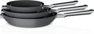 🍳 ninja c53000 foodi neverstick 3-piece fry pan set, high-quality scratch-resistant nesting cookware, sleek grey finish logo