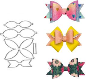 img 4 attached to 🎀 Premium Bow Tie Metal Die Cuts for DIY Scrapbooking: Christmas Bowtie Hair Bow Cutting Dies to Emboss Paper, Leather, and Card Making (3 Sets)