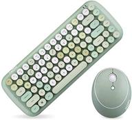 🎀 kbd mini wireless keyboard mouse set – round keycap, multi-colour green - ideal for girls! logo