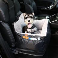 🐶 beewarm dog car seat booster: ultimate comfort and safety for small puppies - lifetime replacement, detachable design with storage pocket and clip-on safety leash logo