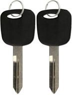 pair of keylessoption chipped key transponder replacements for ford 4c h72 ignition logo