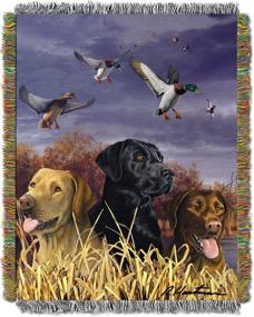 img 1 attached to 🐶 The Northwest Company Bird Dog Trio Woven Tapestry Throw Blanket, 48x60 Inches (HTM051000005RET)