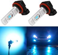 alla lighting 3600lm xtreme super bright h11 h16 led bulbs fog lights lamp replacement h8 - 8000k ice blue, high illumination eti 56-smd: ultimate fog light upgrade logo