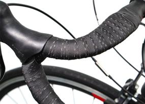 img 1 attached to 🔌 CNC Bike Handlebar Tape: Premium Bar Wraps for Mountain and Road Bicycles - 2 Pieces, Black