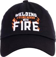 🔥 welding hat black - funny welder repairman baseball dad hat for men and women - ann arbor t-shirt co. логотип