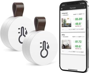 img 4 attached to ORIA Thermometer Hygrometer: Bluetooth Sensor with Data Export, Alerts & Monitoring, 2 Pack