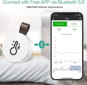 img 3 attached to ORIA Thermometer Hygrometer: Bluetooth Sensor with Data Export, Alerts & Monitoring, 2 Pack