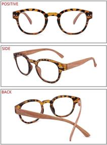 img 1 attached to 👓 Enhance Your Eye Comfort with 5 Pack Blue Light Blocking Reading Glasses - Wood-Look Stylish Computer Readers