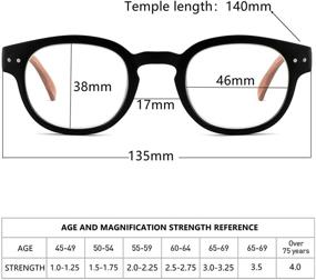 img 3 attached to 👓 Enhance Your Eye Comfort with 5 Pack Blue Light Blocking Reading Glasses - Wood-Look Stylish Computer Readers