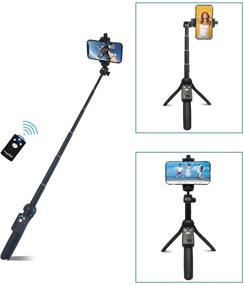 img 1 attached to 🤳 Fugetek 48-Inch Portable Selfie Stick & Tripod: Extendable, Bluetooth Remote, Aluminum Alloy, All-in-One for Photos, Video, TIK Tok, Compatible with iPhone & Android Devices